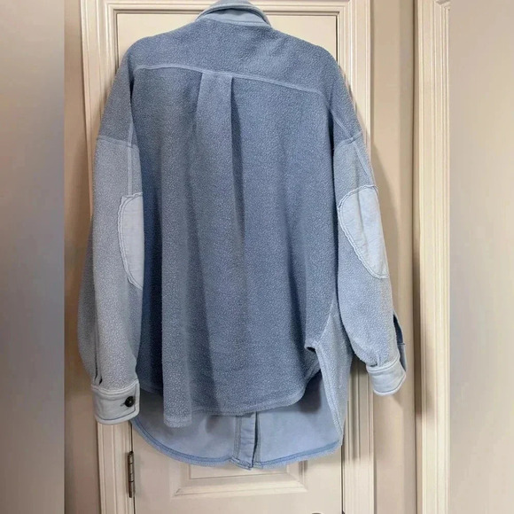 Free People Light Blue Oversized Jacket - Picture 6 of 12